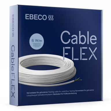 Ebeco Cableflex 6 Golvvärmekabel serieresistiv 2-ledare med skärm