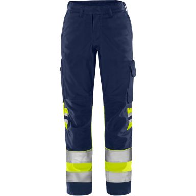 Fristads 2652 GPLU Työhousut Neonkeltainen/tummansininen