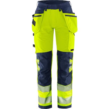 Fristads 2664 GSTP Arbeidsbukse varsel, Gul/Marineblå