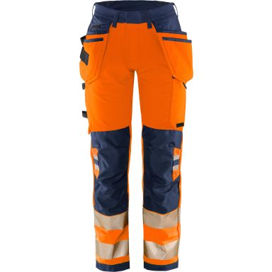 Fristads 2664 GSTP Työhousut huomioväri, oranssi/laivastonsininen