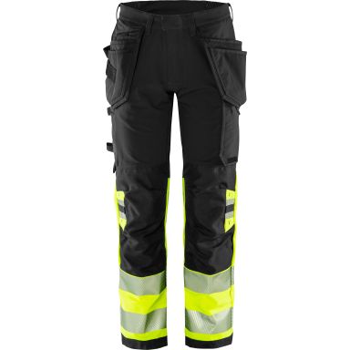 Fristads 2643 GSTP Arbetsbyxa svart/varselgul