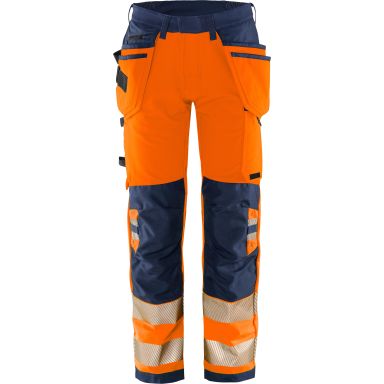Fristads 2644 GSTP Arbetsbyxa orange/marinblå