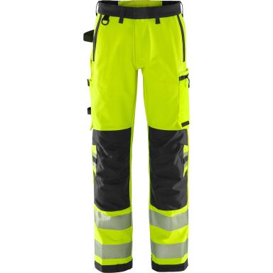 Fristads 2645 GSTP Työhousut huomioväri ja heijastinosat, neonkeltainen/musta