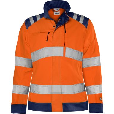 Fristads 4068 GPLU Jakke oransje/marineblå