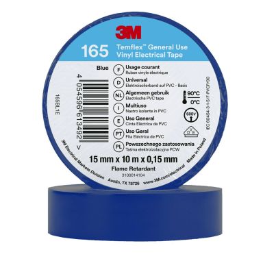 3M Temflex 165 Temflex™ -vinyylisähköteippi 10 m x 15 mm