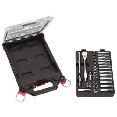Milwaukee 4932478813 Spärrskaft 3/8", med hylssats, 32 delar