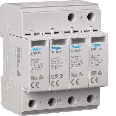 Hager SPB413 Överspänningsskydd 40 kA