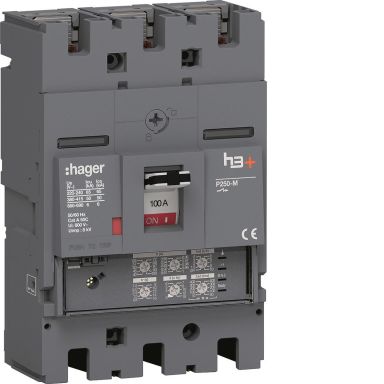 Hager HMT100JR Effektbrytare H3+LSI, 50kA