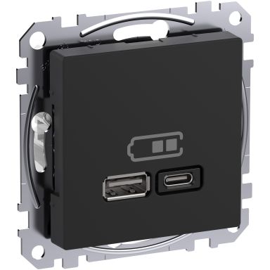 Schneider Electric Exxact WDE003983 USB-Ladeuttak 2 utganger, A+C