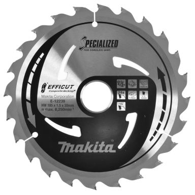 Makita E-12239 Pyörösahanterä 20T, 185x30 mm