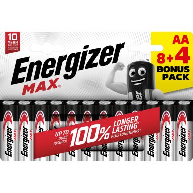 Energizer MAX AA/E91 BP12 Batteri