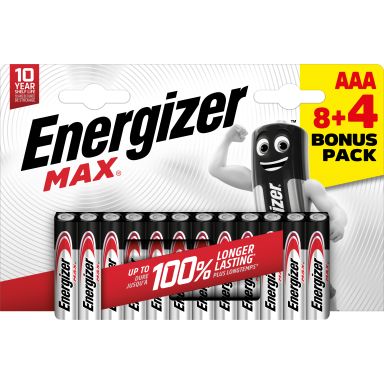 Energizer MAX AAA/E92 BP12 Batteri
