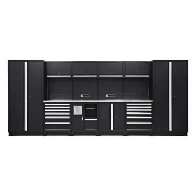 PELA 509665 Verkstedinnredning 4710x573x2000 mm, svart/sølv