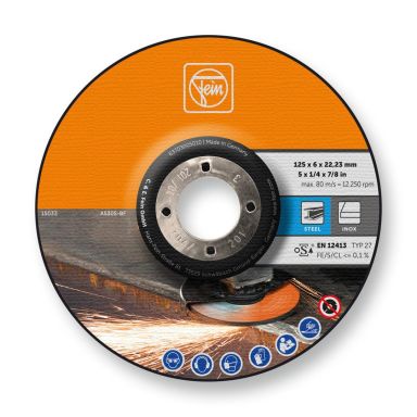 Fein 38199111 Slipskiva Ø125x1 mm, 10-pack