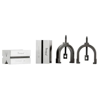 Dasqua 495205 V-block med 2 block & 2 spännbyglar, 70x45x40 mm