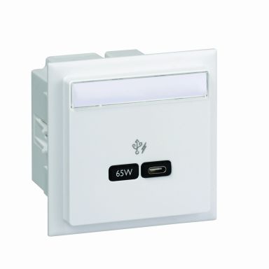Schneider Electric Unica+ USB-laddare Typ C, 65W