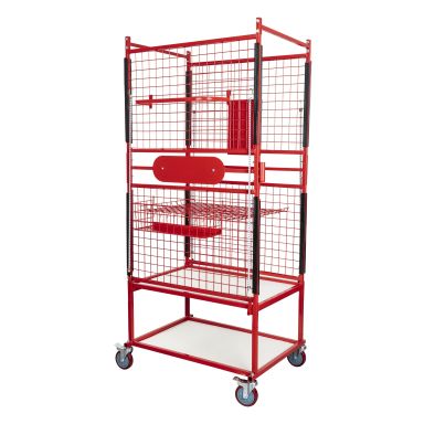 PELA 506556 Opbevaringsvogn rød, 935x770x2000 mm