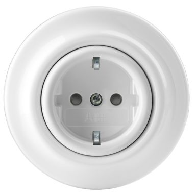 ABB Decento 6620K-C07459 Stikkontakt 1-veis, jordet, hvit