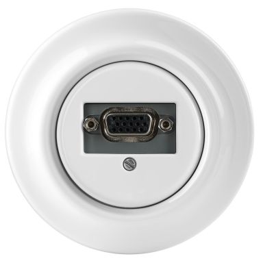 ABB Decento VGA-uttak hvit, porselen
