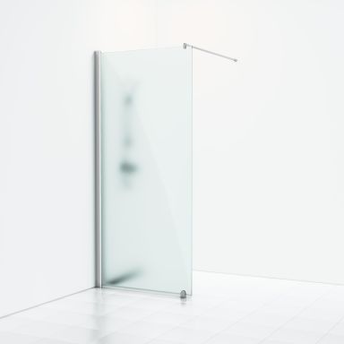Svedbergs Skoga Dusjskjermvegg fast, matt/frostet glass, 60 cm