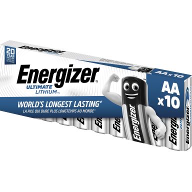Energizer Ultimate Lithium Batteri AA, 1,5 V, 10-pakning