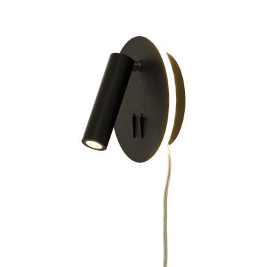 Aneta Lighting Ace 60012-15 Vägglampa 6/3 W LED, svart