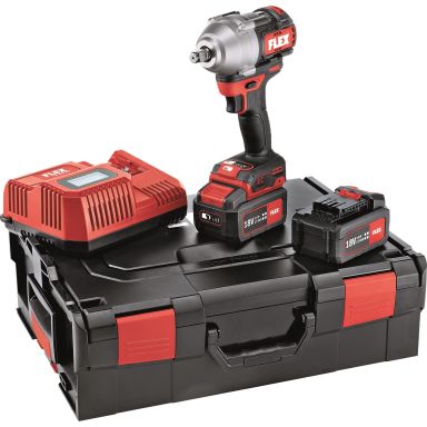 Flex IW 1/2" 750 18.0-EC/5.0 Iskevä mutterinväännin sisältää akun ja laturin