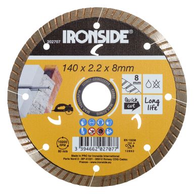 Ironside 202707 Diamantkapskiva Ø140 mm