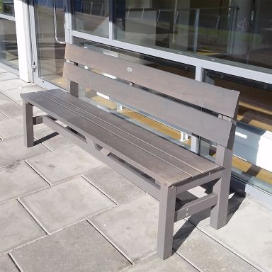 Eden Wood Viking EW 0285-7 Trädgårdsbänk 190 cm, med ryggstöd