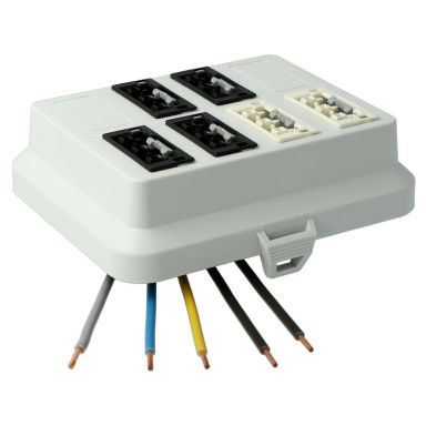 Rutab 1134230 Lokk 6xWago, 3-polet, for kraft, svart, hvit