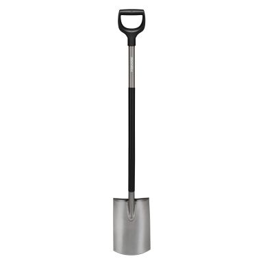 Fiskars Ergonomic 1066710 Spade halvrund, grå