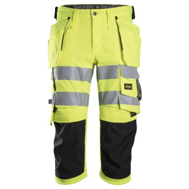 Snickers Workwear 6138 Piratbukse varsel, gul/svart
