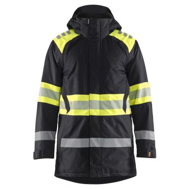Blåkläder 448519779933XS Vinterparka varsel, svart/gul