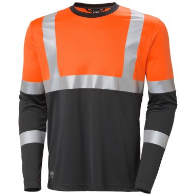 Helly Hansen Workwear Addvis 79255_269 Pitkähihainen T-paita oranssi/musta, huomioväri