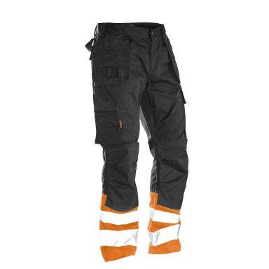 Jobman 2513 Arbeidsbukse oransje/svart, varsel, klasse 1