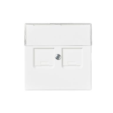 ABB 1819DC-884 Centrumplatta dammskydd, vit