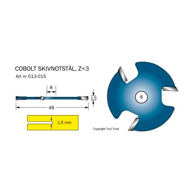 Cobolt 013-015 Notskiva L=1,5 D=48 Z=3