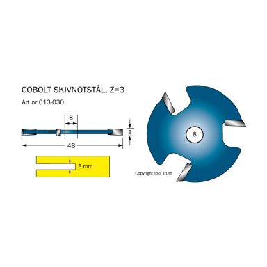 Cobolt 013-030 Notplate L=3 D=48 Z=3