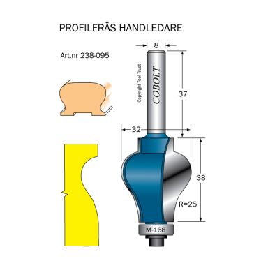 Cobolt 238-095 Profilfres D=32 L=38 R=25