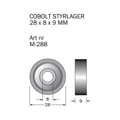 Cobolt M-288 Kullager 28 x 8 x 9 mm