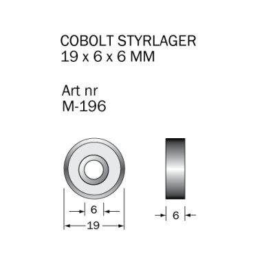 Cobolt M-196 Kullager 19 x 6 x 6 mm
