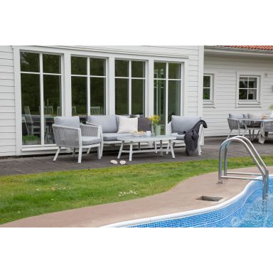 Venture Home Virya 1462-400 Loungeset soffa, bord, fåtöljer, grått/vitt