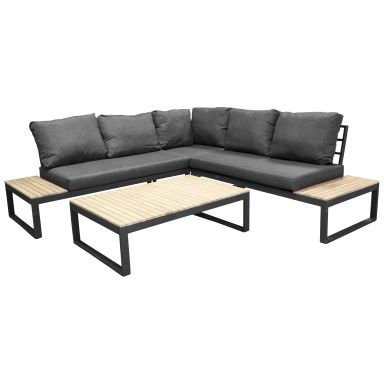 Venture Home Panama 9560-068 Loungeset soffa, bord, svart/natur