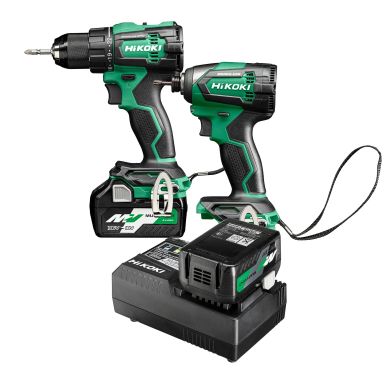 HiKOKI KC18DE Konepaketti kahdella 5,0 Ah MULTI VOLT-akulla ja laturilla