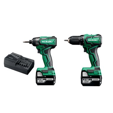 HiKOKI KC18DD Verktygspaket med batterier och laddare