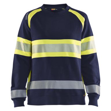 Blåkläder 340911588933XS Genser varsler, marineblå/gul