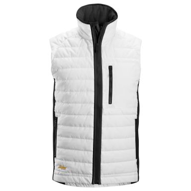 Snickers Workwear 4512-0904 AllroundWork Väst stretch, vit/svart