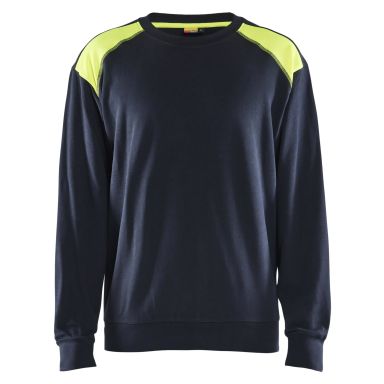 Blåkläder 358011588633XS Collegepaita laivastonsininen/keltainen