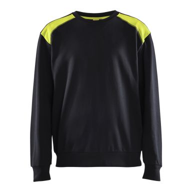 Blåkläder 358011589933XS Collegepaita musta/keltainen