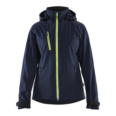 Blåkläder 471925138633XS Softshelljakke marineblå/gul